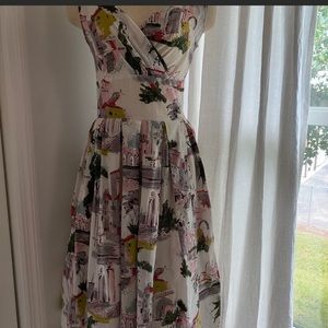 Anthropologie Lazybones city scape dress sz xs